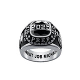 Sterling Silver Personalized  High School Colleg Class Ring