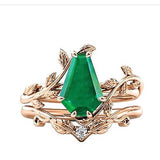 Sterling Silver Coffin Shap Vintage Gemstone Set Engagement Ring