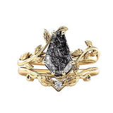 Sterling Silver Coffin Shap Vintage Gemstone Set Engagement Ring