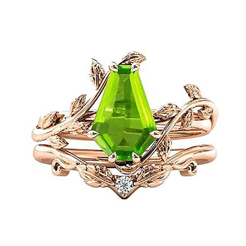 Sterling Silver Coffin Shap Vintage Gemstone Set Engagement Ring