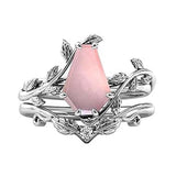 Sterling Silver Coffin Shap Vintage Gemstone Set Engagement Ring