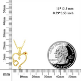 14K Gold Heart-Shaped Stethoscope Pendant Necklace