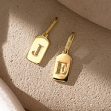 Sterling Silver and 14K Gold Personalized Engraved Initial Charm Pendant Necklace