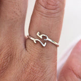 Sterling Silver Personalized Number Ring