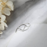Sterling Silver Wave Nature Ring