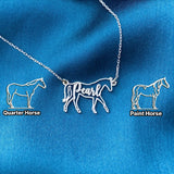 Sterling Silver Personalized Horse Name Pendant Necklace