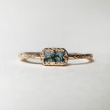 Sterling Silver Natural Moss Agate  Ring with Opal, Blue Topaz, Baguette, and Cubic Zirconia