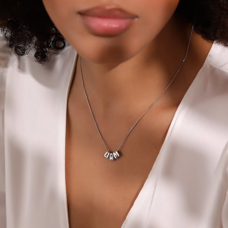 Sterling Silver Personalized Initial Pendant Necklace