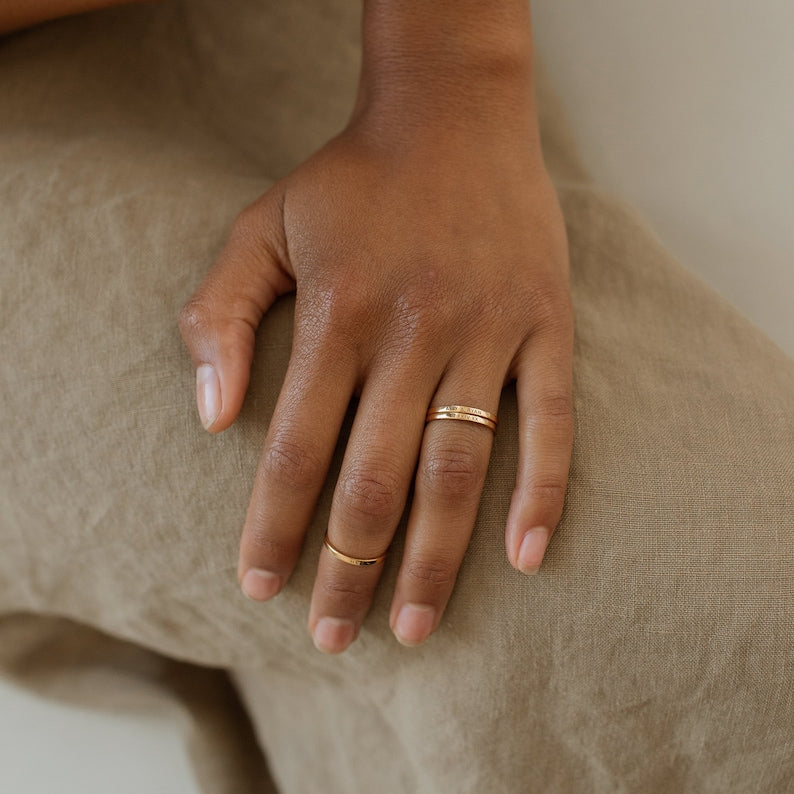 Sterling Silver Personalized Engraved Name Ring