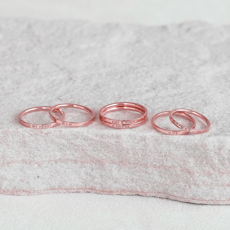 Sterling Silver Personalized Engraved Name Ring