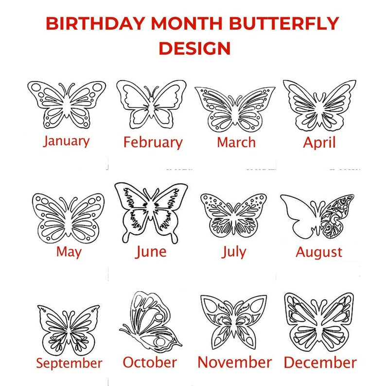 Sterling Sliver Personalized Name Butterfly Pendant Necklace