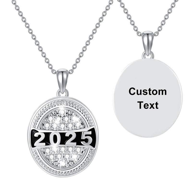 Sterling Silver Personalized Class Graduation Pendant Necklace Graduation Gift