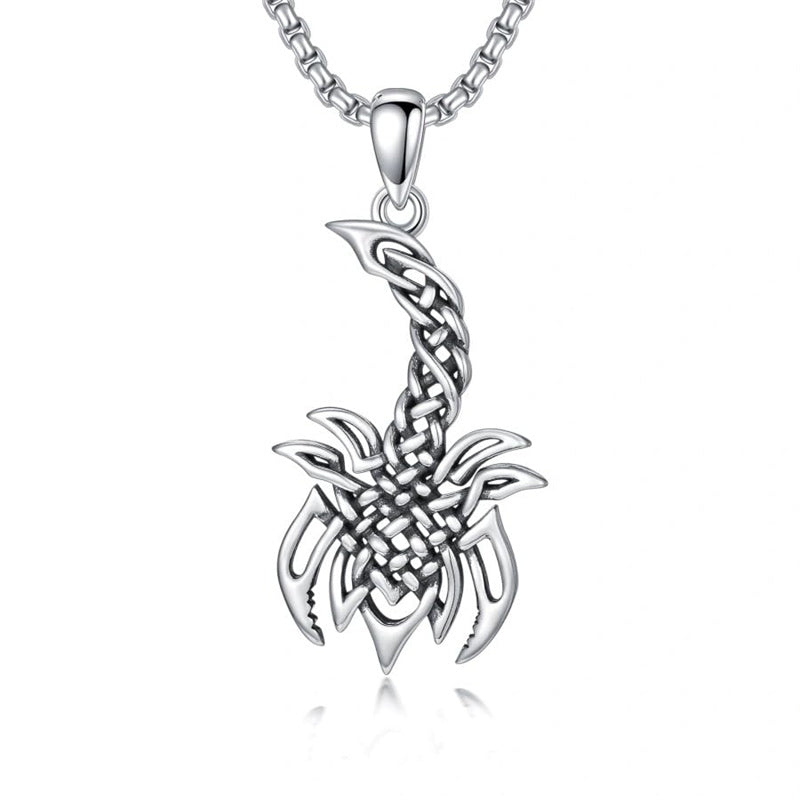 Sterling Silver  Eagle Elephant Fox Octopus Trident  Pig Raven Scorpion Pendant Necklace