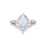 Sterling Silver 10K 14K 18K Gold Pear Shaped Gemstone Engagement Ring