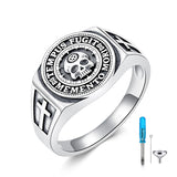 Sterling Silver Memento Mori Urn Ring for Ashes