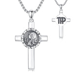Sterling Silver 12 Constellation Cross Pendant Necklace