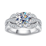 10K 14K 18K Gold Round Cut Moissanite Engagement Wedding Ring