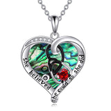 Sterling Silver Birthstone Caduceus & Stethoscope Pendant Necklace