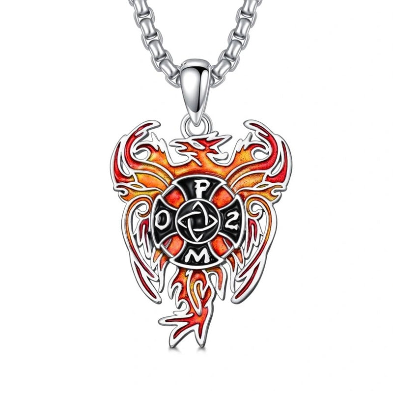 Sterling Silver Phoenix Pendant Necklace