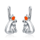 Sterling Silver Hypoallergenic Capybara Leverback Earrings