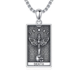 Sterling Silve Sun Moon Star Strength Lovers Death Devil Fool Tarot Card Pendant Necklace