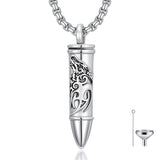 Sterling Silver Phoenix Skull  Scorpion Wolf Bullet Urn Necklace for Ashes