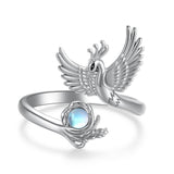 Sterling Silver  Moonstone Phoenix Ring