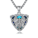 925 Sterling Silver Saint Michael Necklace Warrior Protect Us Amulet Jewelry Gift for Men Father