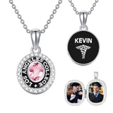 Sterling Silver Personalized Class Pendant Photo Lockets Necklace
