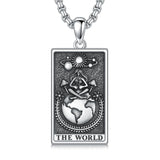Sterling Silve Sun Moon Star Strength Lovers Death Devil Fool Tarot Card Pendant Necklace