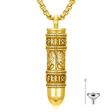 Sterling Silver Bear Lion Eagle Compass Tree of Life Bullet Urn Necklaces for Ashes