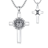 Sterling Silver 12 Constellation Cross Pendant Necklace