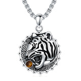 Sterling Silver Lion Tiger Satanic Goat Owl Scorpion Eagles Deer Pendant Necklace for Men