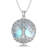 Sterling Silver Tree of Life Spiritual Protection Pendant Necklace