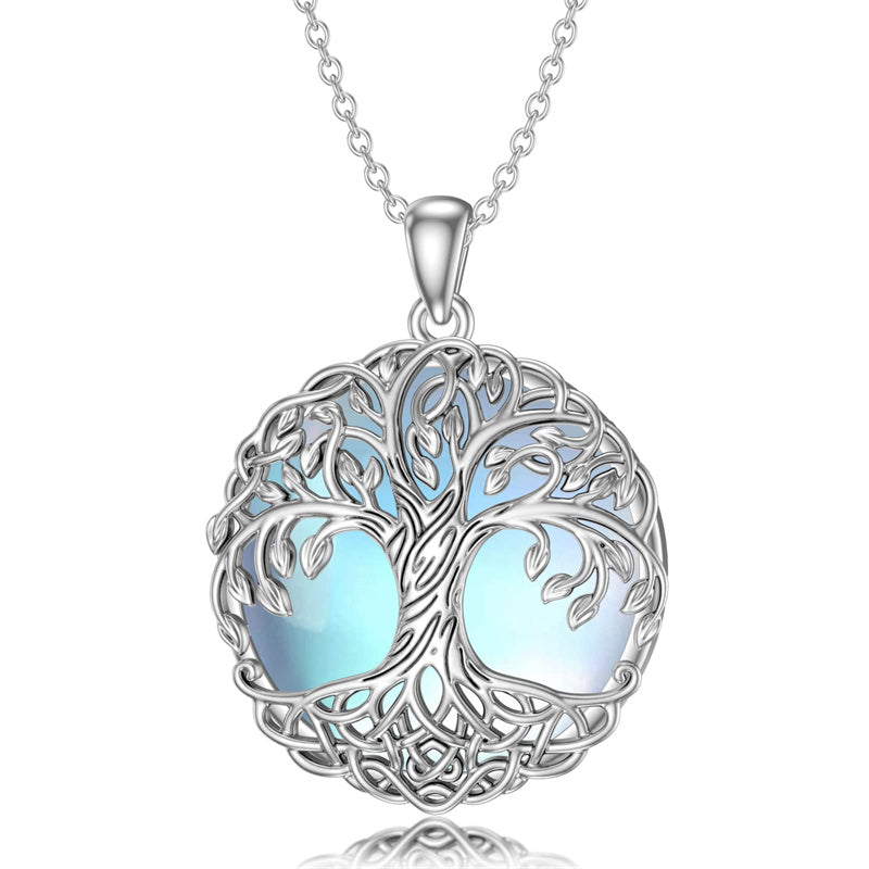 Sterling Silver Tree of Life Spiritual Protection Pendant Necklace