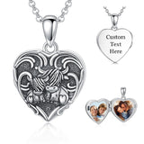 Sterling Silver Personalized Photo Highland Cow Pendant Necklace