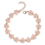 Sterling Silver Daisy Flower Bracelet