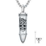 Sterling Silver Phoenix Skull  Scorpion Wolf Bullet Urn Necklace for Ashes