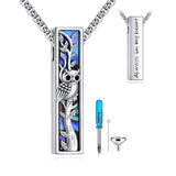 Sterling Silver Abalone Shell Butterfly Dragonfly Moon Phase Mountains Sunflower Tree of Life Urn Necklaces for Ashes