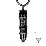 Sterling Silver Bear Lion Eagle Compass Tree of Life Bullet Urn Necklaces for Ashes