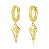 Sterling Silver Viking Raven Stud Dangle Earrings