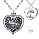 Sterling Silver Tree of Life Urn Necklaces Abalone Opal Shell Cremation Jewelry for Ashes