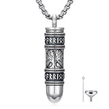 Sterling Silver Bear Lion Eagle Compass Tree of Life Bullet Urn Necklaces for Ashes