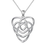 Sterling Silver Celtic Knot Mother and Child Pendant Necklace