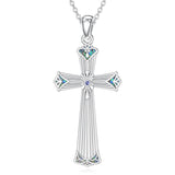 Sterling Silver Turquoise Cross Bear Claw Cowboy Boot Pendant Necklace