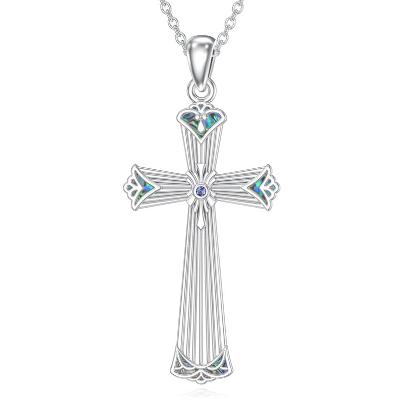 Sterling Silver Turquoise Cross Bear Claw Cowboy Boot Pendant Necklace