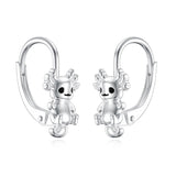 Sterling Silver Axolotl Leverback Earrings