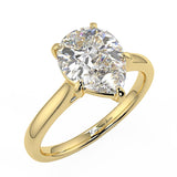 2ct 10K/14K/18K Gold Round Pear Oval Princess Cut Moissanite Engagement Ring