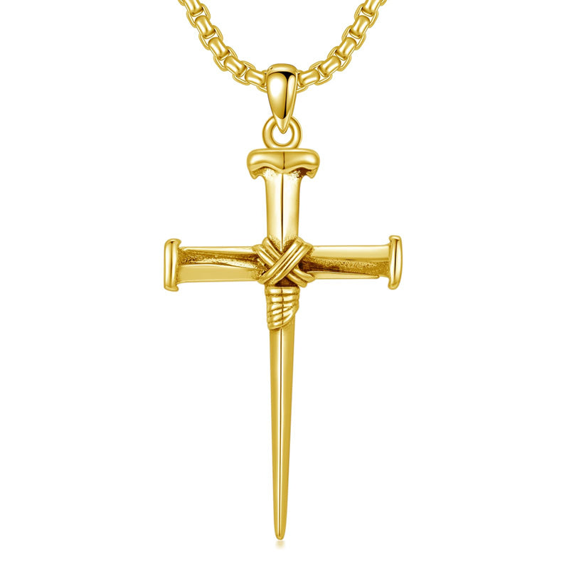 Sterling Silver Crucifix Jesus Pendant Necklace Cross Necklace