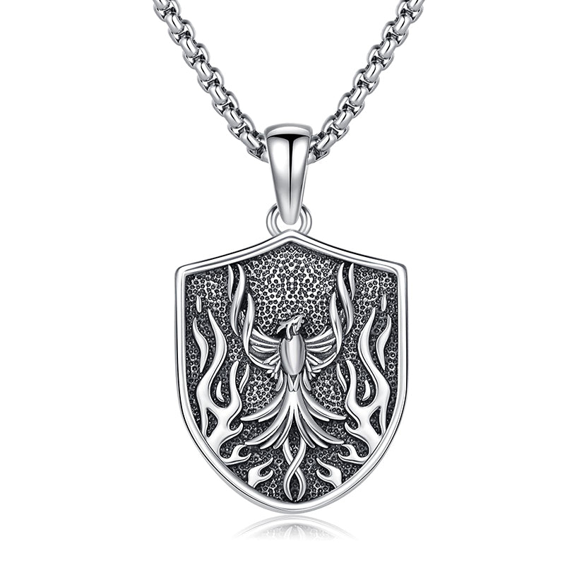 Sterling Silver Phoenix Nirvana Pendant Necklace
